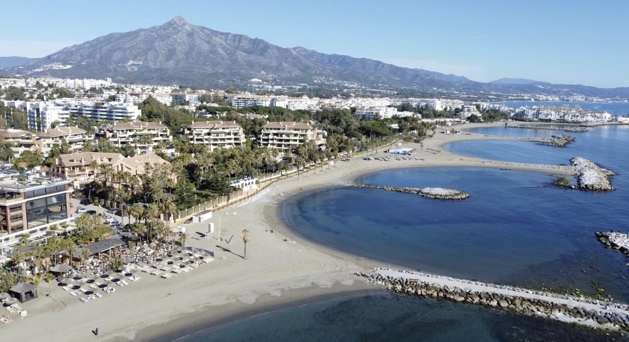 The coves at Playa El Rodeito with La Concha behind